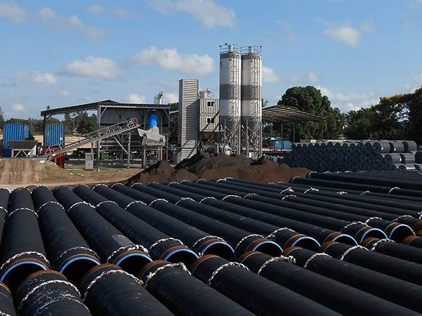 Everglades gas pipelines on the ground in factory