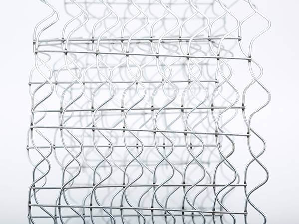 The front view of CWC mesh with 8 line wires