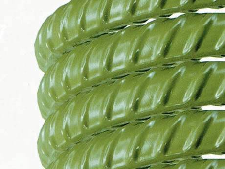 green epoxy coated rebar
